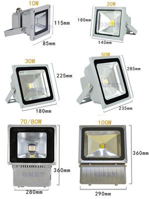 【厂家直销LED投光灯泛光灯 10W/20W/30W/50W/70/80W/100W 白红黄绿】价格,厂家,图片,其他LED灯具,陈春英-